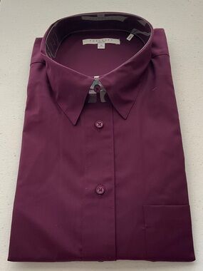 Foxcroft Men's Plum Dress Shirt